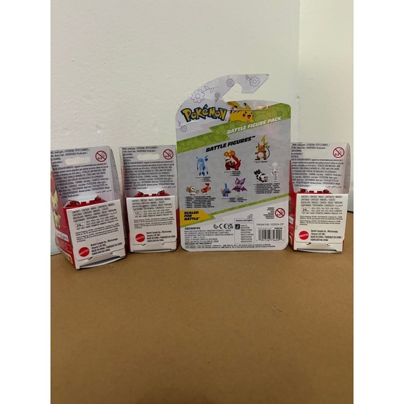 Pokemon Battle Figure Pack Pikachu Mega Construx Squirtle Pichu Eevee Lot - Picture 2 of 2